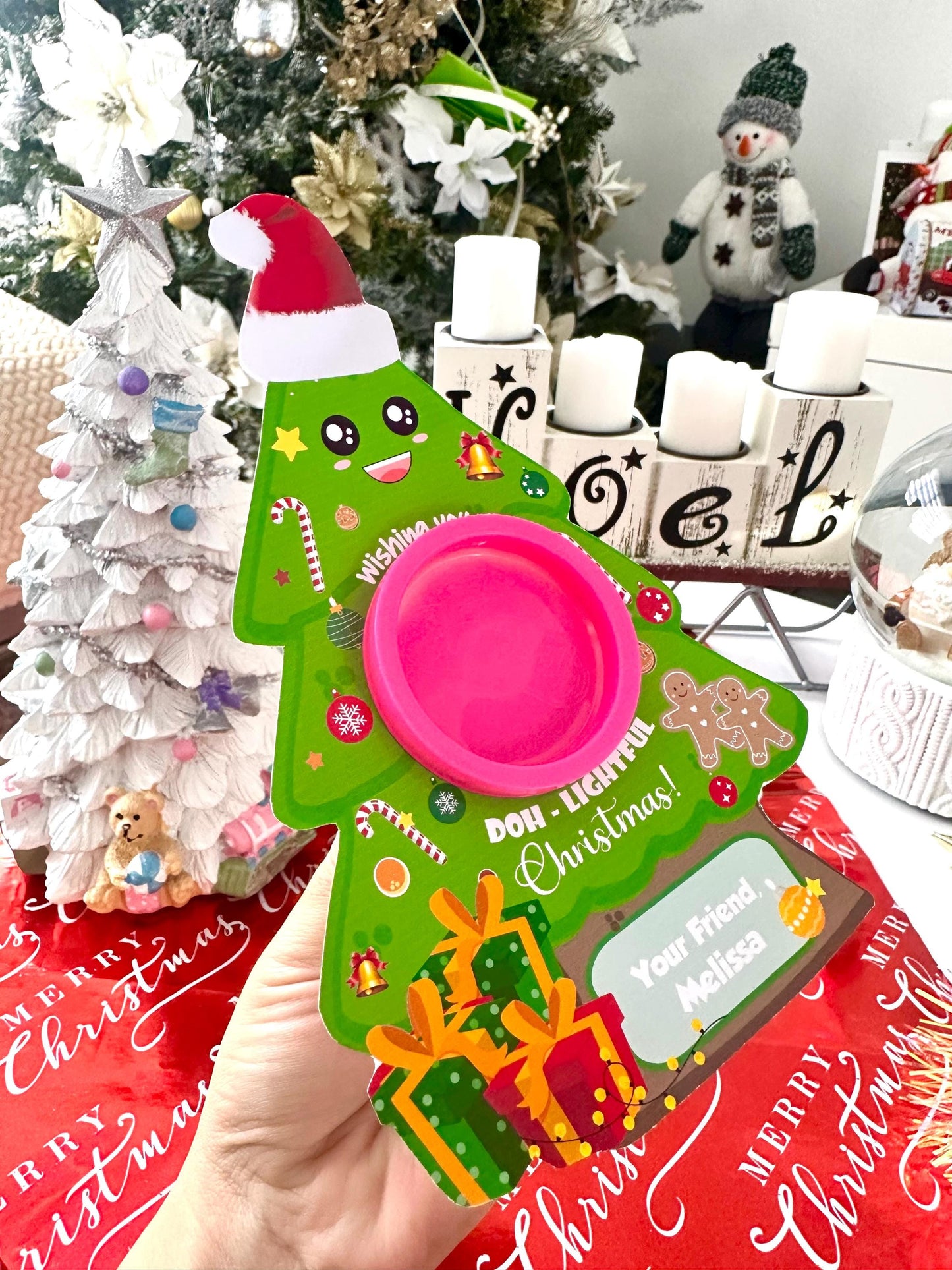 Play Dough Christmas Tree Gift: Printable Student Gift Tag (Digital Download)