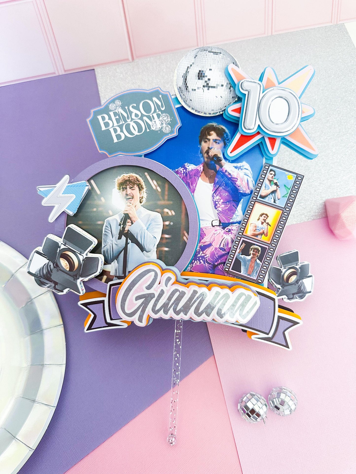 Pop Girl Group Cake Topper, Music Superstar Cake Topper, pop rock cake picks,Y2K cake topper, Custom Music Artist Cake Topper