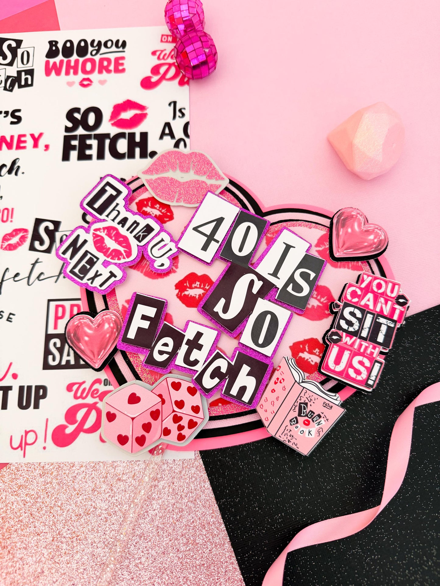 Mean girls Cake Topper: Mean Girls Burn Book, Mean Girls Birthday, Zodiac Cake Topper, Mean Girls Cupcake toppers," is so fetch" cake topper