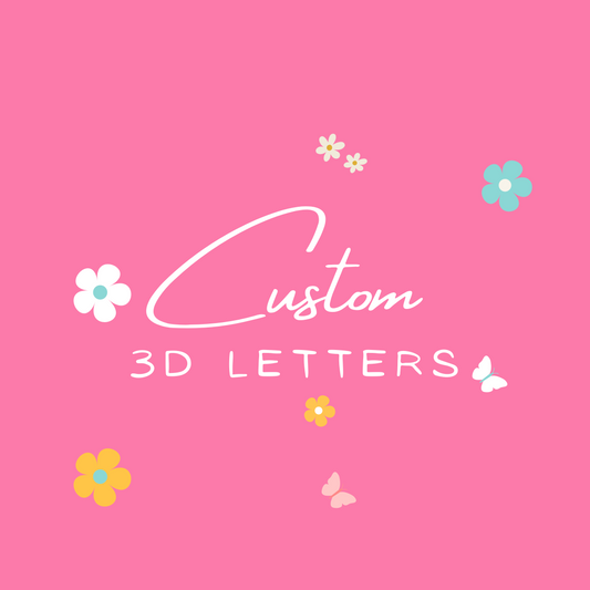 Custom 3D Letters, Custom Cake Topper, Custom Centerpiece, Custom Favor Boxes, Custom Treat Boxes, Custom Supplies, Custom T-shirt, Custom Banner