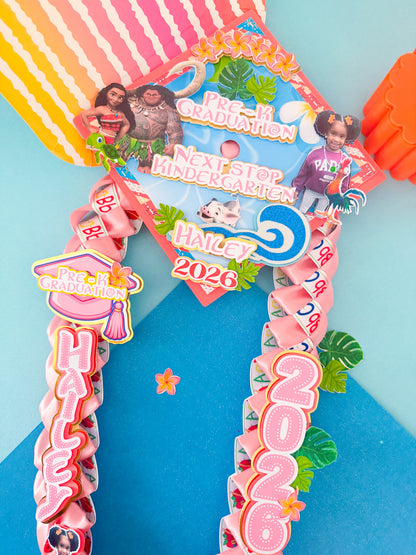 Moana Graduation Cap Topper, Moana Graduation  Lei , Keepsake graduation