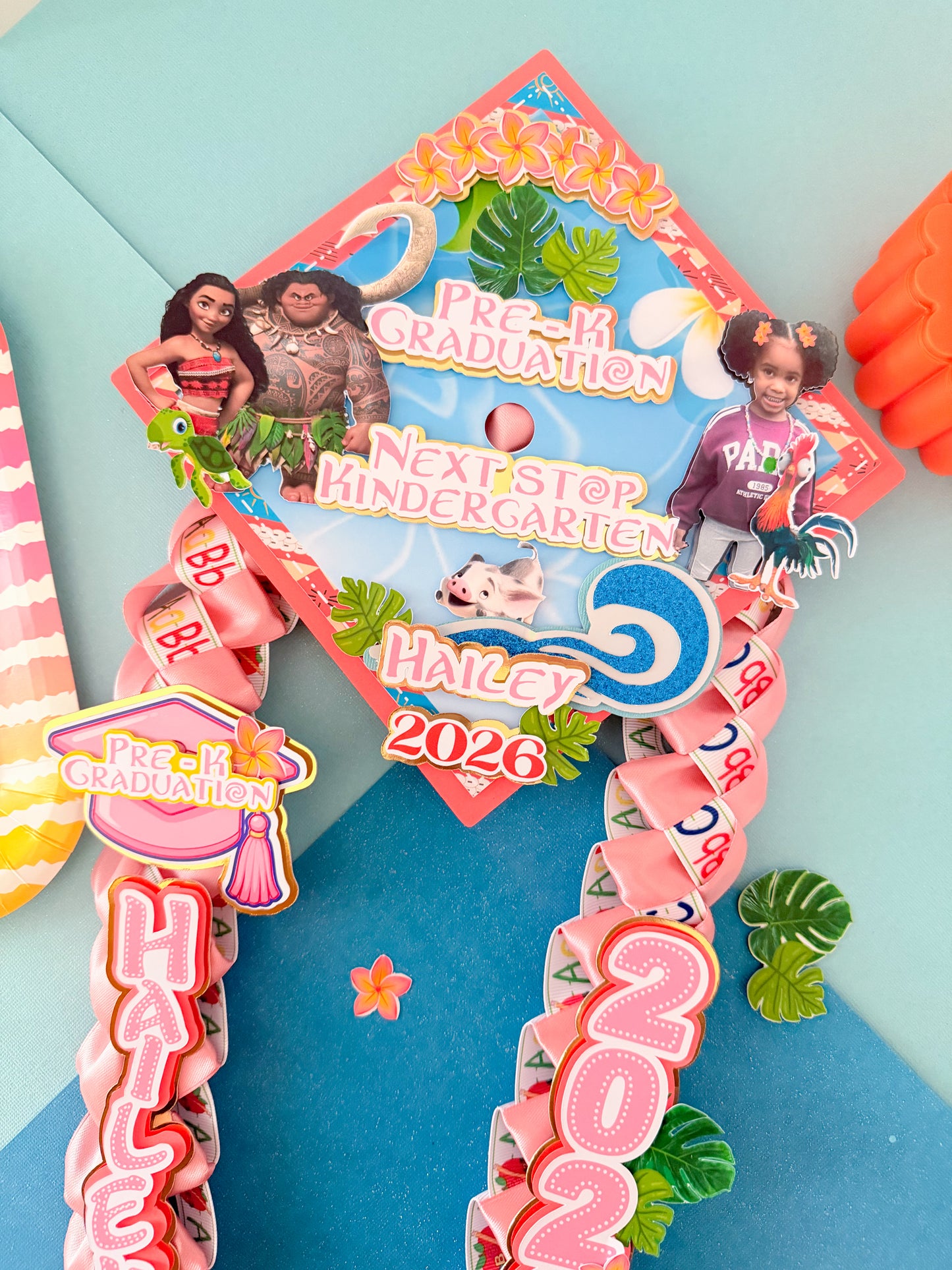Moana Graduation Cap Topper, Moana Graduation  Lei , Keepsake graduation