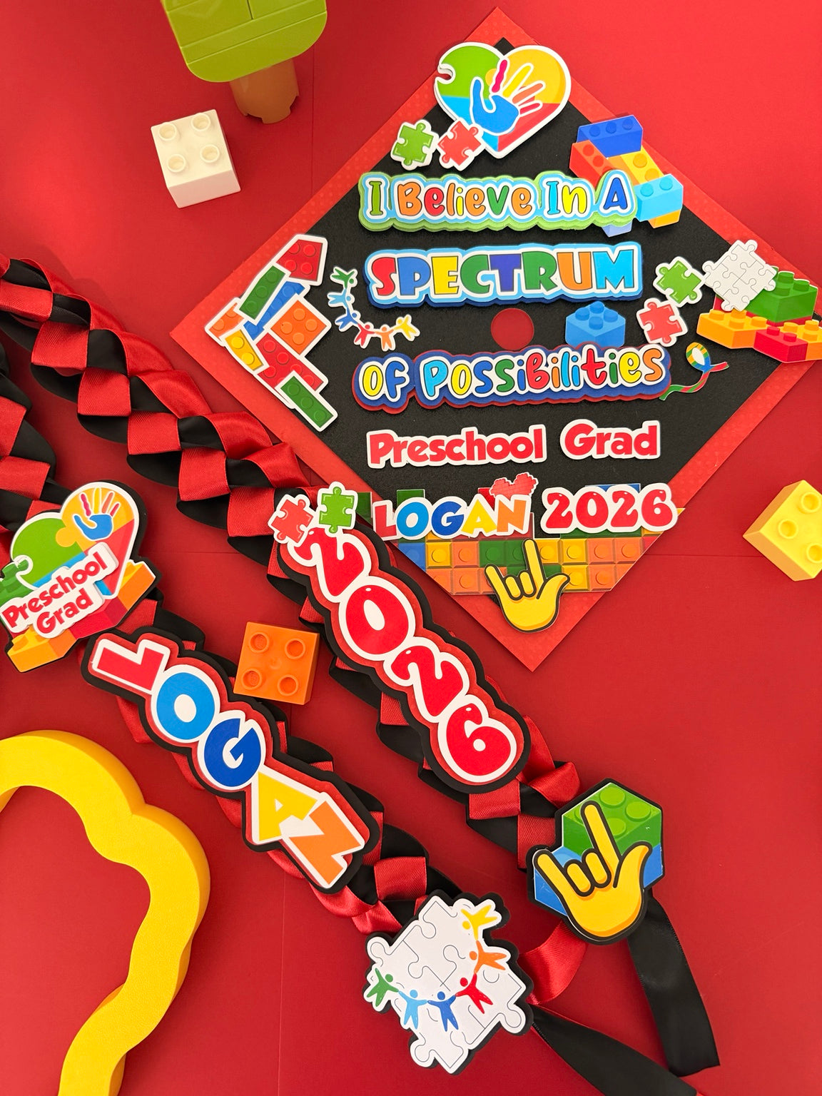 Autism Graduation Cap | Custom Graduation Cap Topper | Autism Awareness Grad Cap | Personalized Graduation Cap