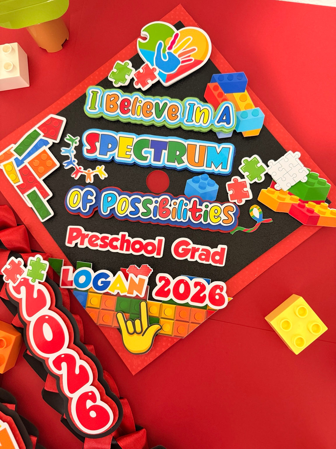 Autism Graduation Cap | Custom Graduation Cap Topper | Autism Awareness Grad Cap | Personalized Graduation Cap