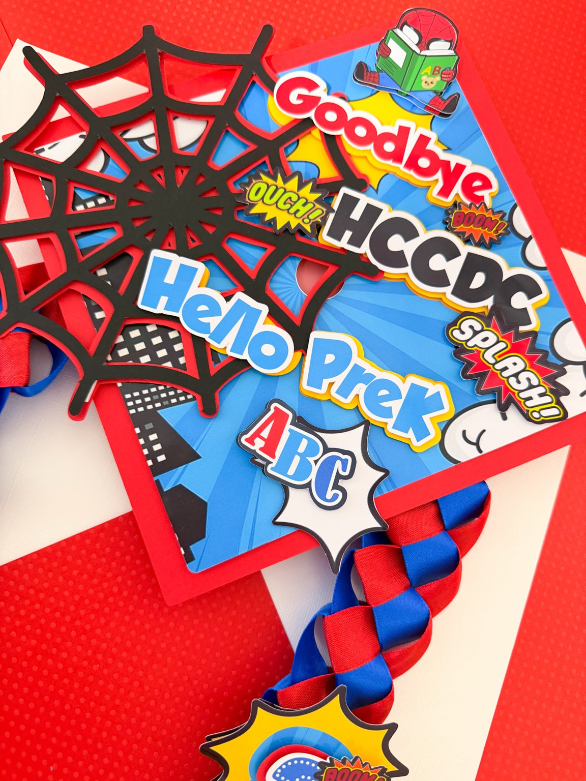 Spider-Man Graduation Lei | Custom Graduation Lei | Superhero Graduation Lei | Kids Graduation Lei | Personalized Graduation Necklace