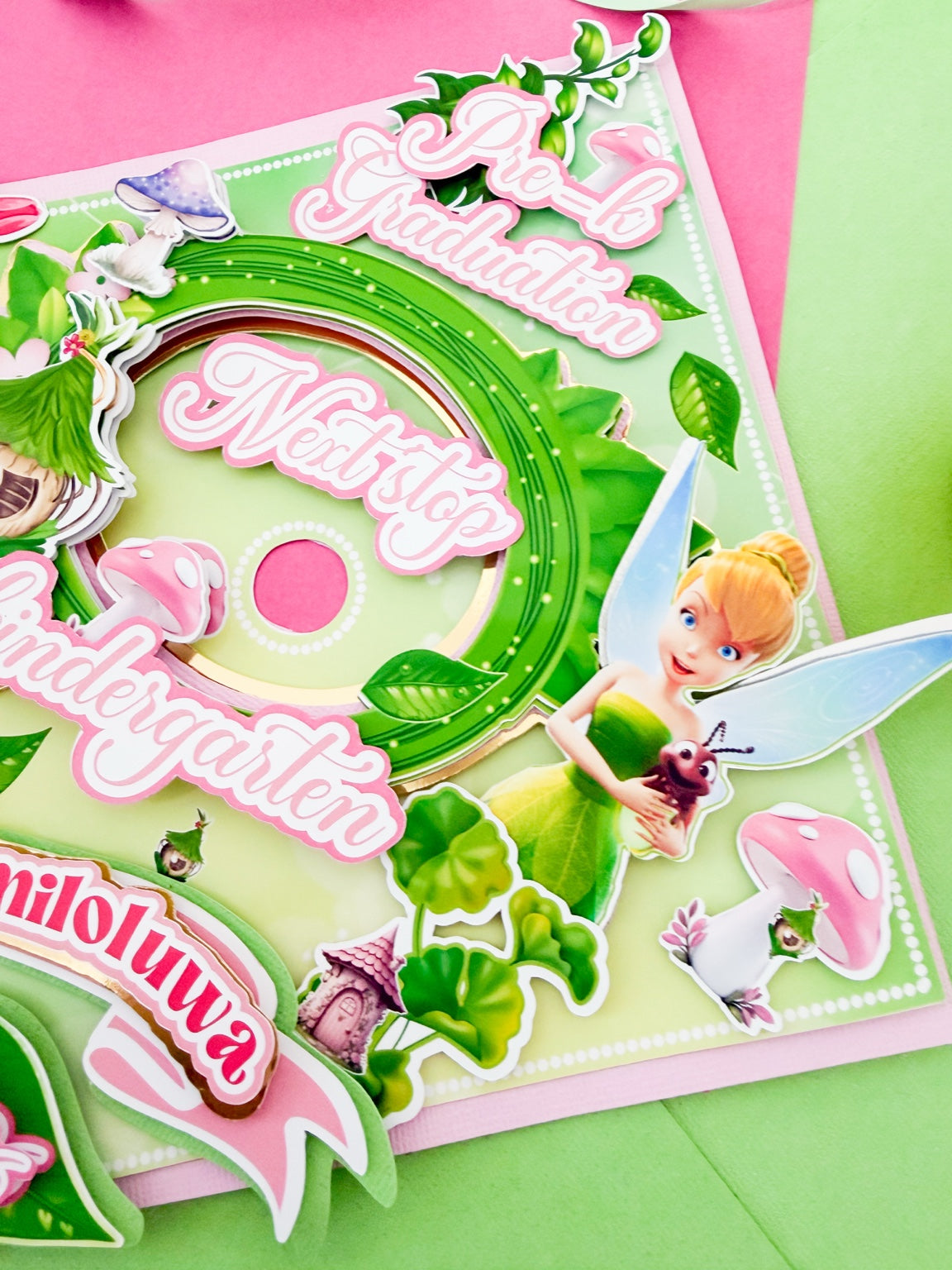 Tinkerbell Decorated Graduation Caps/Girls School Graduation / Tinkerbell Cap  /Custom Graduation Cap, Tinkerbell Graduation Cap Topper,
