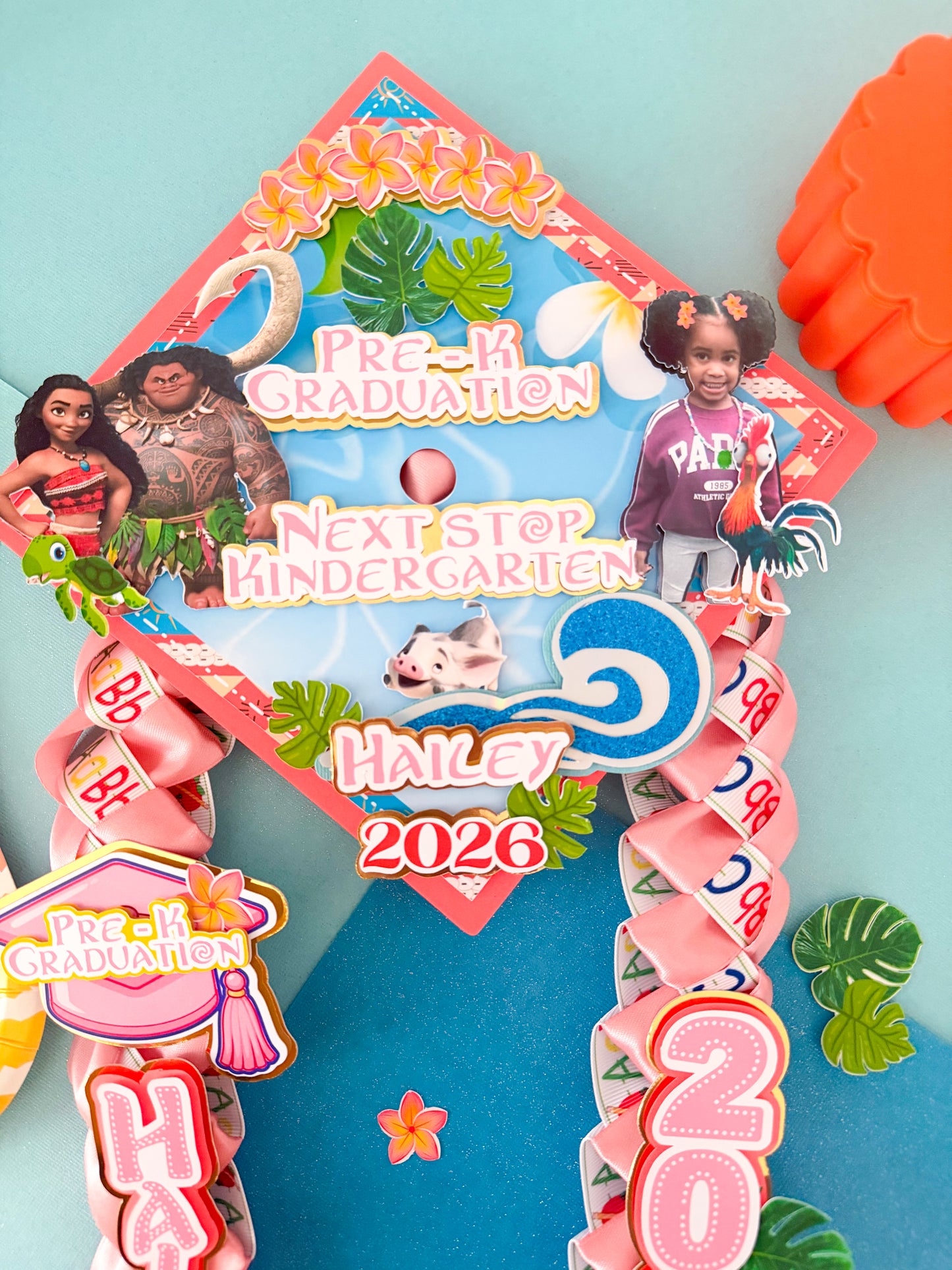 Moana Graduation Cap Topper, Moana Graduation  Lei , Keepsake graduation