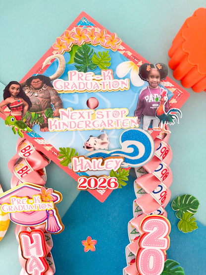 Moana Graduation Cap Topper, Moana Graduation  Lei , Keepsake graduation