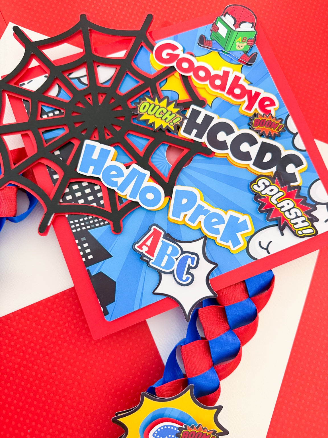 Spider-Man Graduation Lei | Custom Graduation Lei | Superhero Graduation Lei | Kids Graduation Lei | Personalized Graduation Necklace