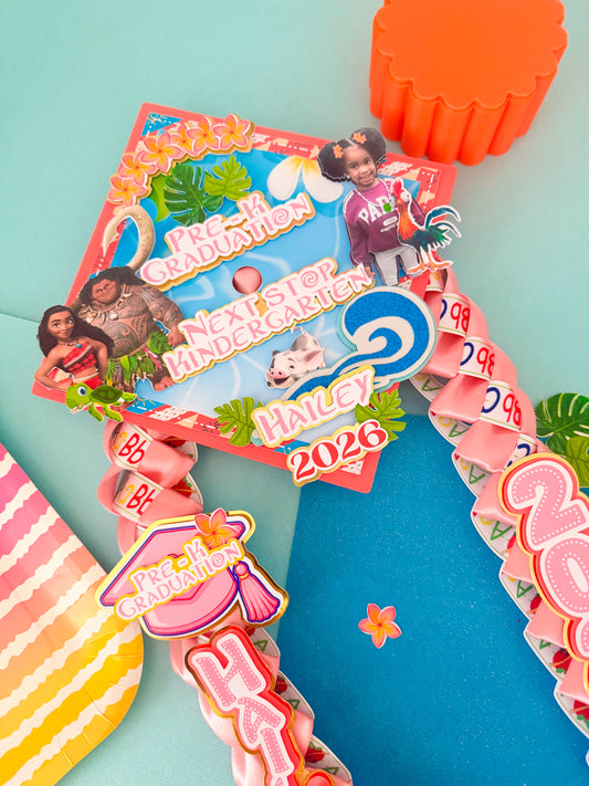 Moana Graduation Cap Topper, Moana Graduation  Lei , Keepsake graduation