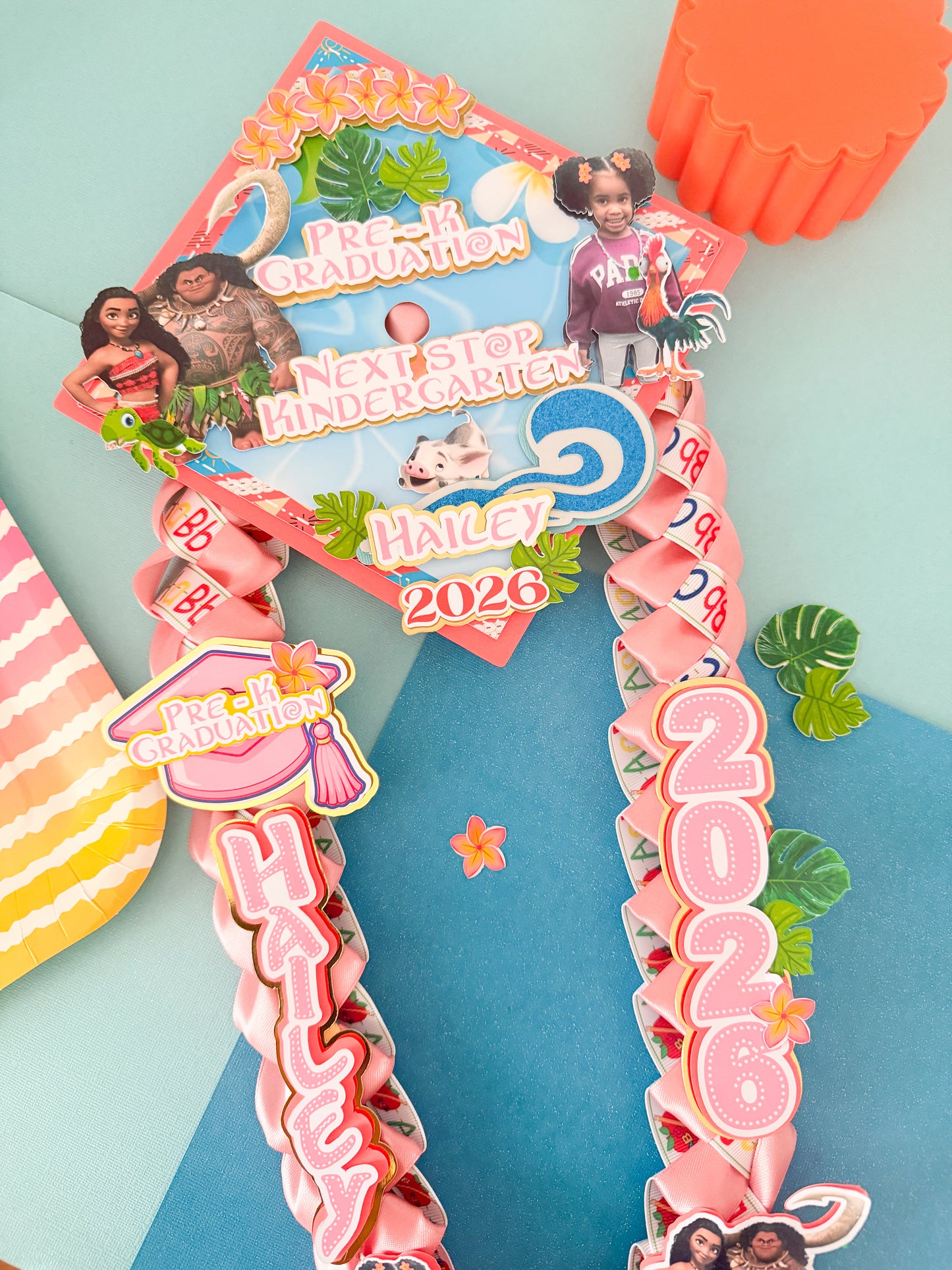 Moana Graduation Cap Topper, Moana Graduation  Lei , Keepsake graduation