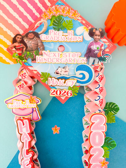 Moana Graduation Cap Topper, Moana Graduation  Lei , Keepsake graduation