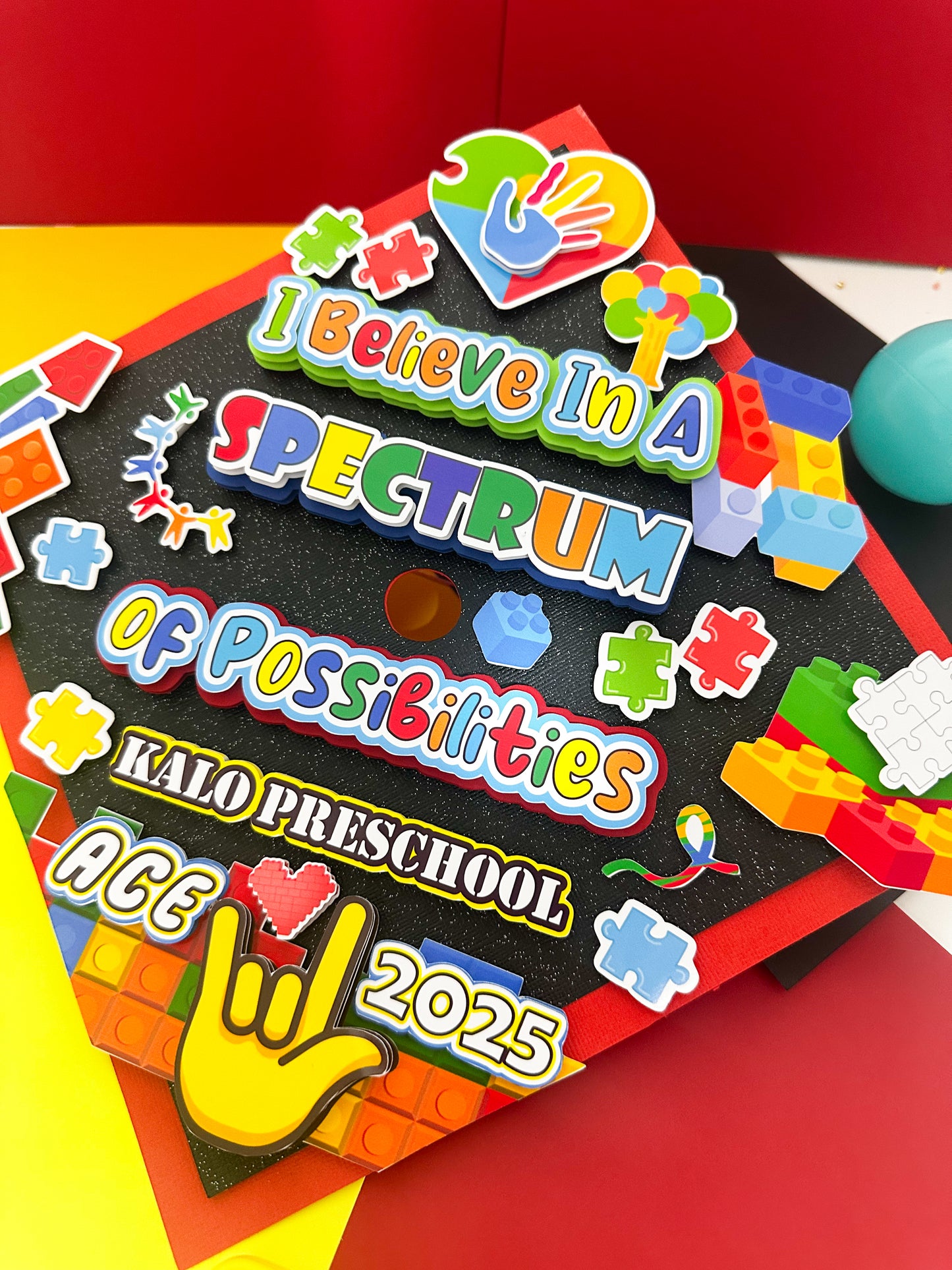 Autism Graduation Cap | Custom Graduation Cap Topper | Autism Awareness Grad Cap | Personalized Graduation Cap