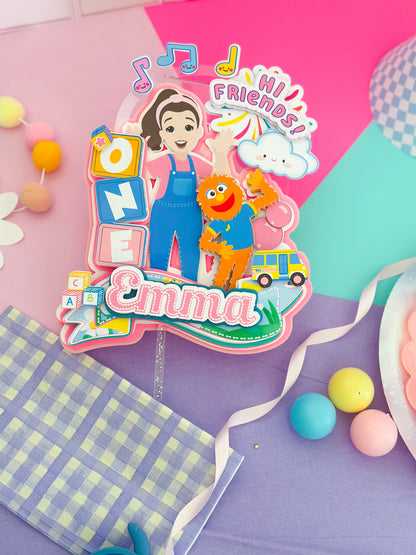 Mrs Rachel Cake Topper Personalized | Mrs Rachel Birthday Decor | Custom Kids Party Centerpiece | Speech & Learning Theme Party (Copy)