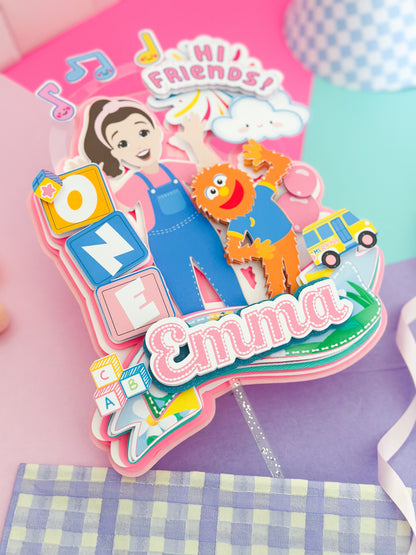 Mrs Rachel Cake Topper Personalized | Mrs Rachel Birthday Decor | Custom Kids Party Centerpiece | Speech & Learning Theme Party (Copy)