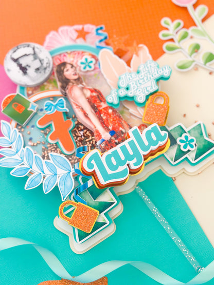 Taylor swift cake topper | Taylor swift birthday decoration|  Eras Tour Birthday Cake Topper | lover Inspired Party Decoration | Pop Star Birthday Centerpiece, Pop Star Girls Party | T-S party (Copy)