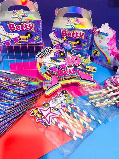 Roller Skate Cake Topper, Skate Cake, Roller Skate Birthday Supplies, Rolling Skate Party, Skating Birthday Topper, Roller Skater Centerpiece