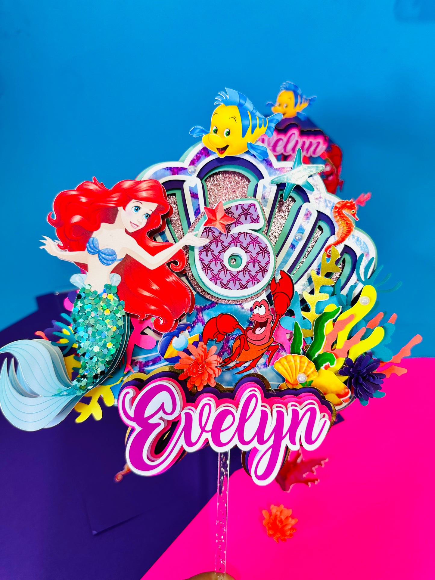 Mermaid Cake Topper, Mermaid Banner, Mermaid 3D Letter, Mermaid Cupcake Toppers, Mermaid Decorations, Mermaid Birthday Party, Mermaid Cups