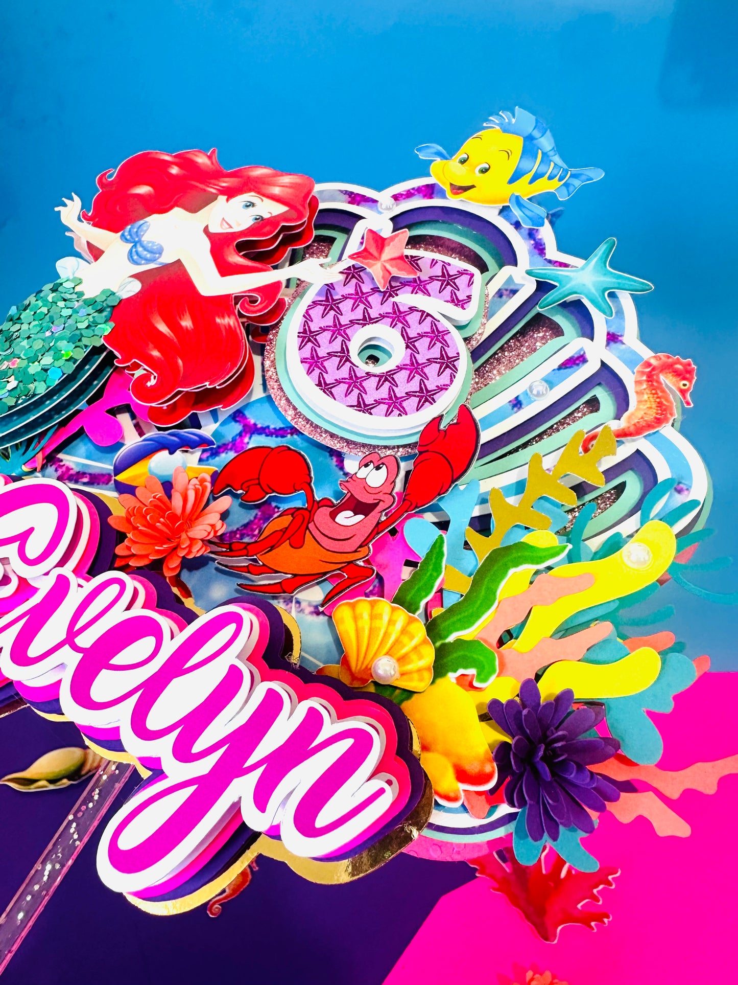 Mermaid Cake Topper, Mermaid Banner, Mermaid 3D Letter, Mermaid Cupcake Toppers, Mermaid Decorations, Mermaid Birthday Party, Mermaid Cups