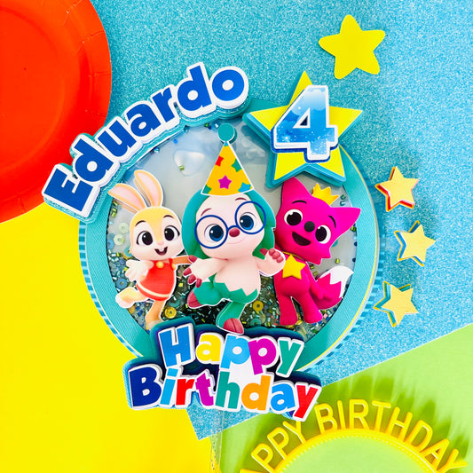 Shark Cake Topper, Baby Shark Cake Topper, Custom Cake Topper, Yellow Shark Cake Topper, Shark Birthday Ideas Shark Birthday Centerpiece