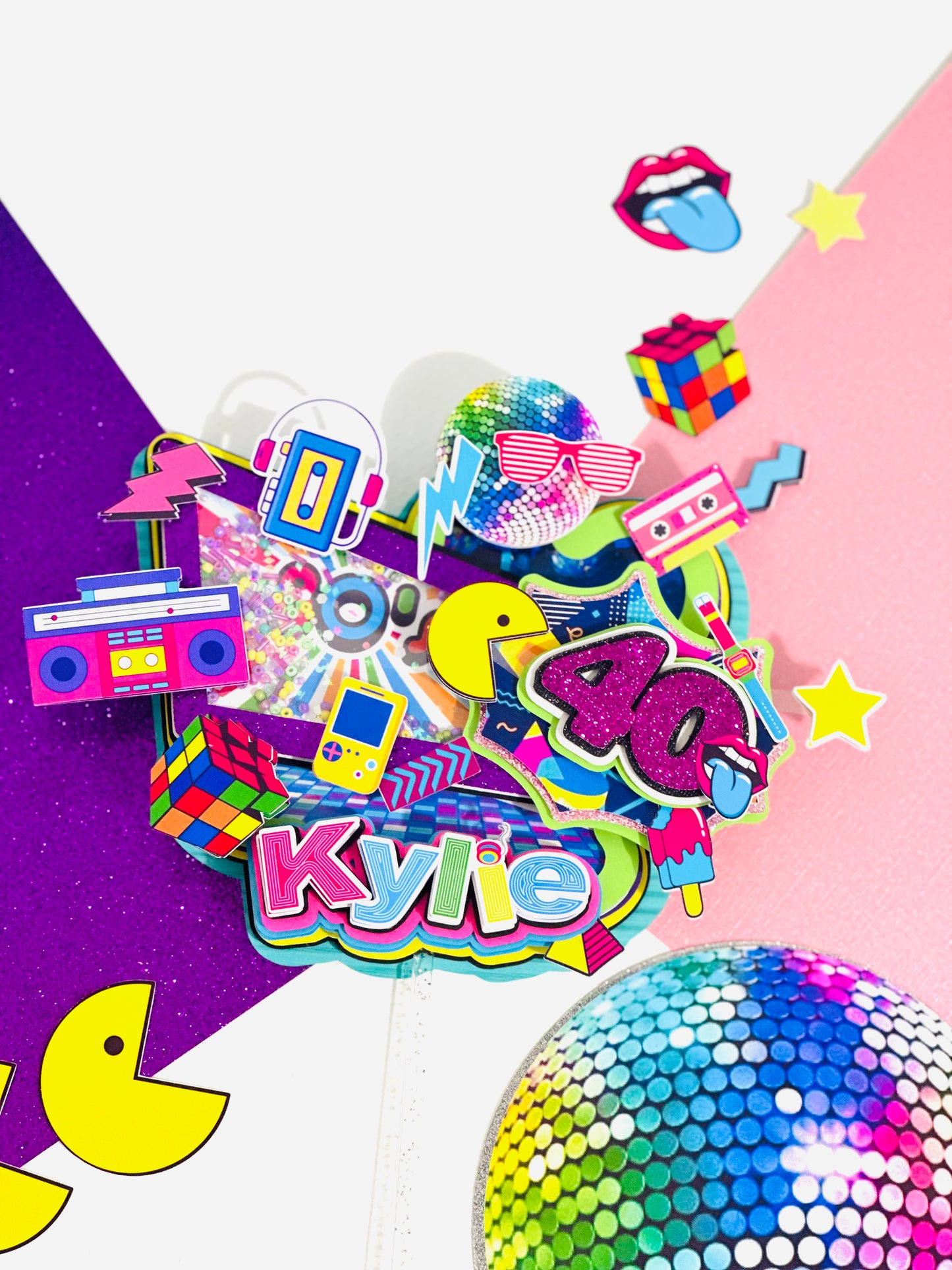 Back to the 80s Cake Topper, I love the 80s Cake Topper, Take Me Back to the 80s Cake Topper, Retro Throwback Cake Topper, 80s Party Cake Topper