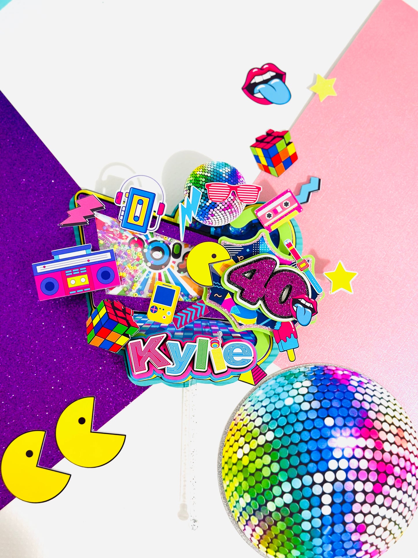 Back to the 80s Cake Topper, I love the 80s Cake Topper, Take Me Back to the 80s Cake Topper, Retro Throwback Cake Topper, 80s Party Cake Topper