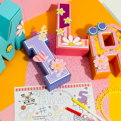 Groovy Girl Birthday,Groovy Girl Theme,Groovy Girl 3d letter, Groovy Birthday Party,Groovy Favor Boxes,Groovy Girl Centerpiece