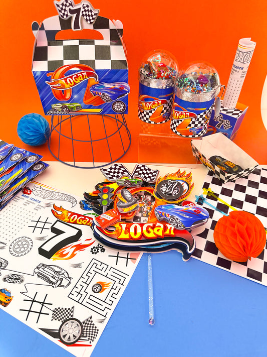 Hot Wheels Cake Topper | Hot Wheels Birthday Decoration | Race Car Birthday Party | Hot Wheels Centerpiece | Custom Race Car Cake Topper