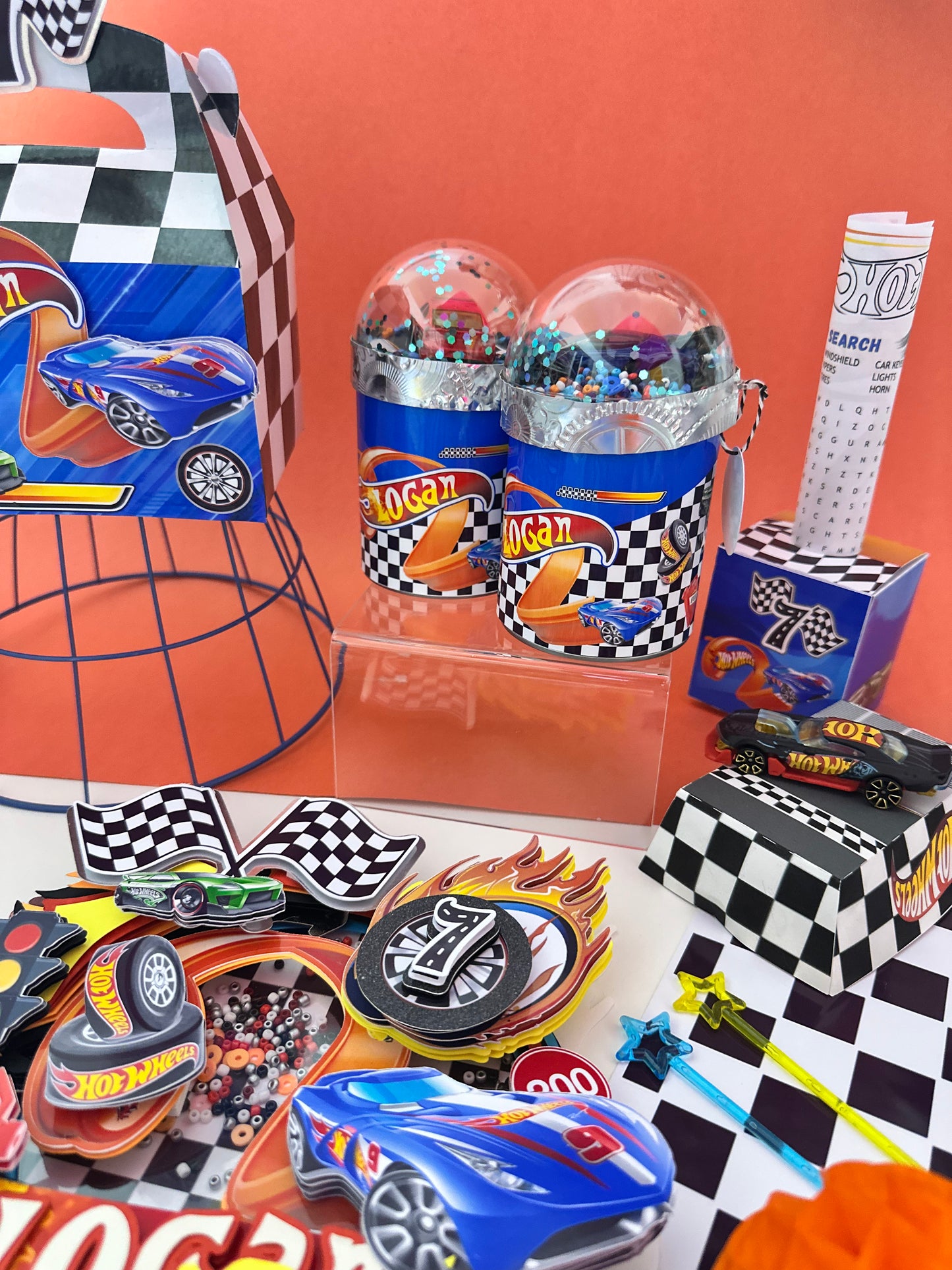 Hot Wheels Cake Topper | Hot Wheels Birthday Decoration | Race Car Birthday Party | Hot Wheels Centerpiece | Custom Race Car Cake Topper