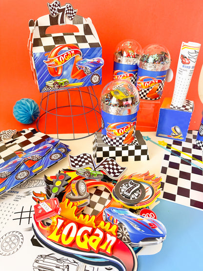 Hot Wheels Cake Topper | Hot Wheels Birthday Decoration | Race Car Birthday Party | Hot Wheels Centerpiece | Custom Race Car Cake Topper