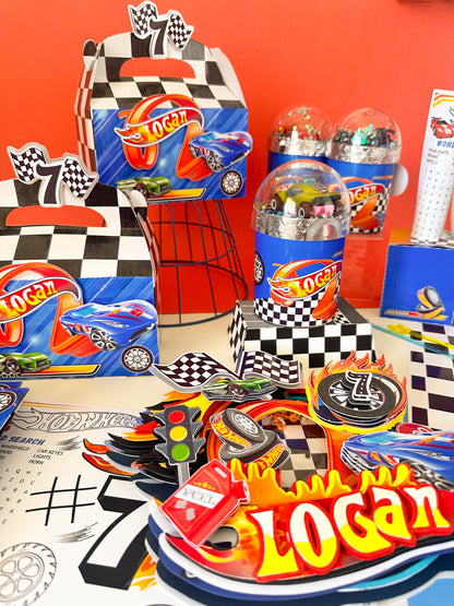 Hot Wheels Cake Topper | Hot Wheels Birthday Decoration | Race Car Birthday Party | Hot Wheels Centerpiece | Custom Race Car Cake Topper