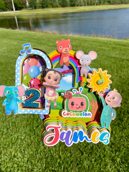 Cocomelon 3d letters | Cocomelon Cake Topper | Cocomelon Party Decorations | Cocomelon Favor Box | Cocomelon 3D Letters (Copy)