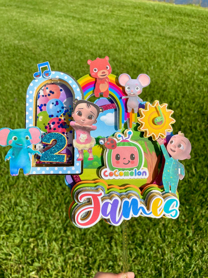 Cocomelon 3d letters | Cocomelon Cake Topper | Cocomelon Party Decorations | Cocomelon Favor Box | Cocomelon 3D Letters (Copy)
