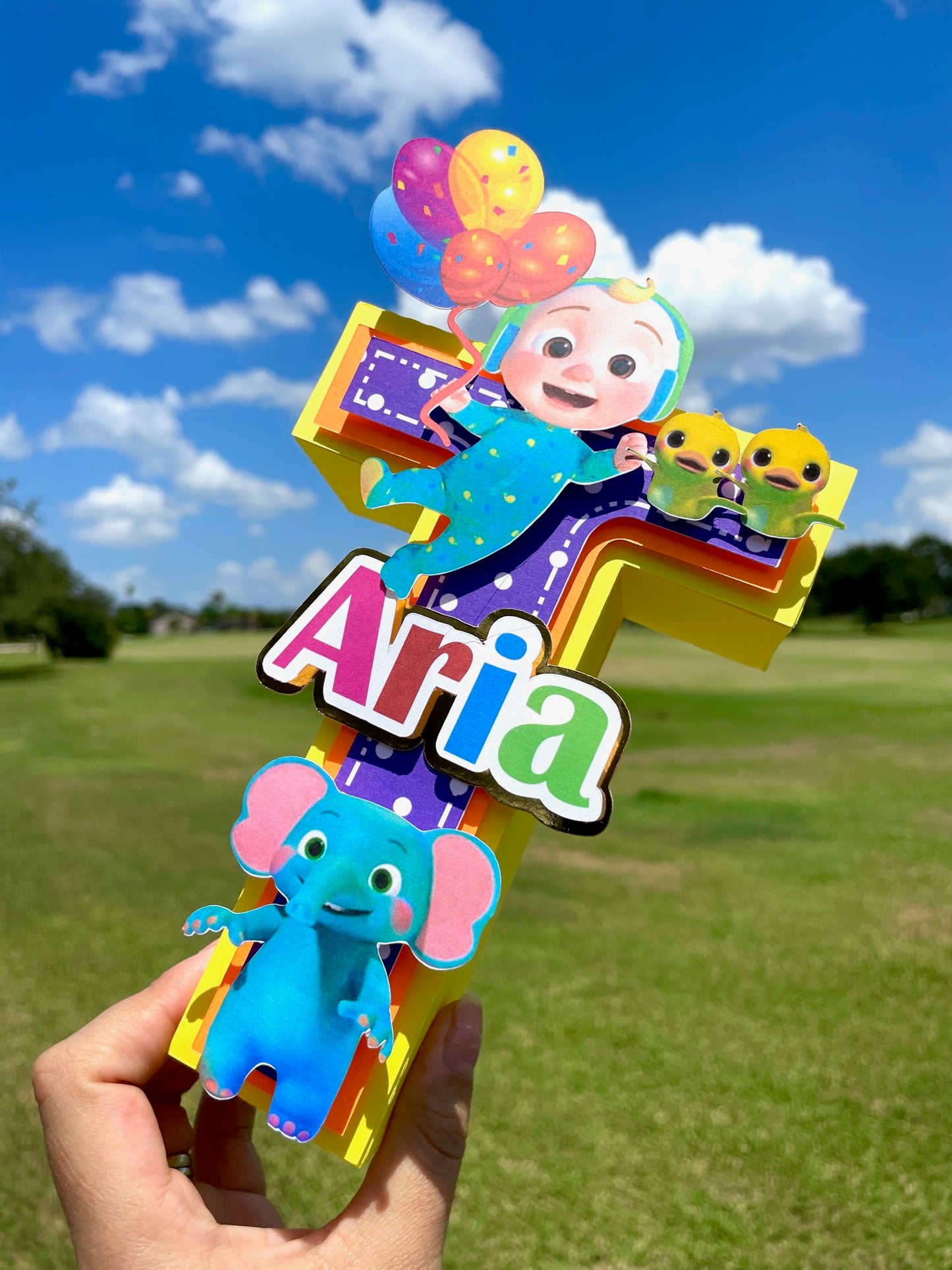 Cocomelon 3d letters | Cocomelon Cake Topper | Cocomelon Party Decorations | Cocomelon Favor Box | Cocomelon 3D Letters