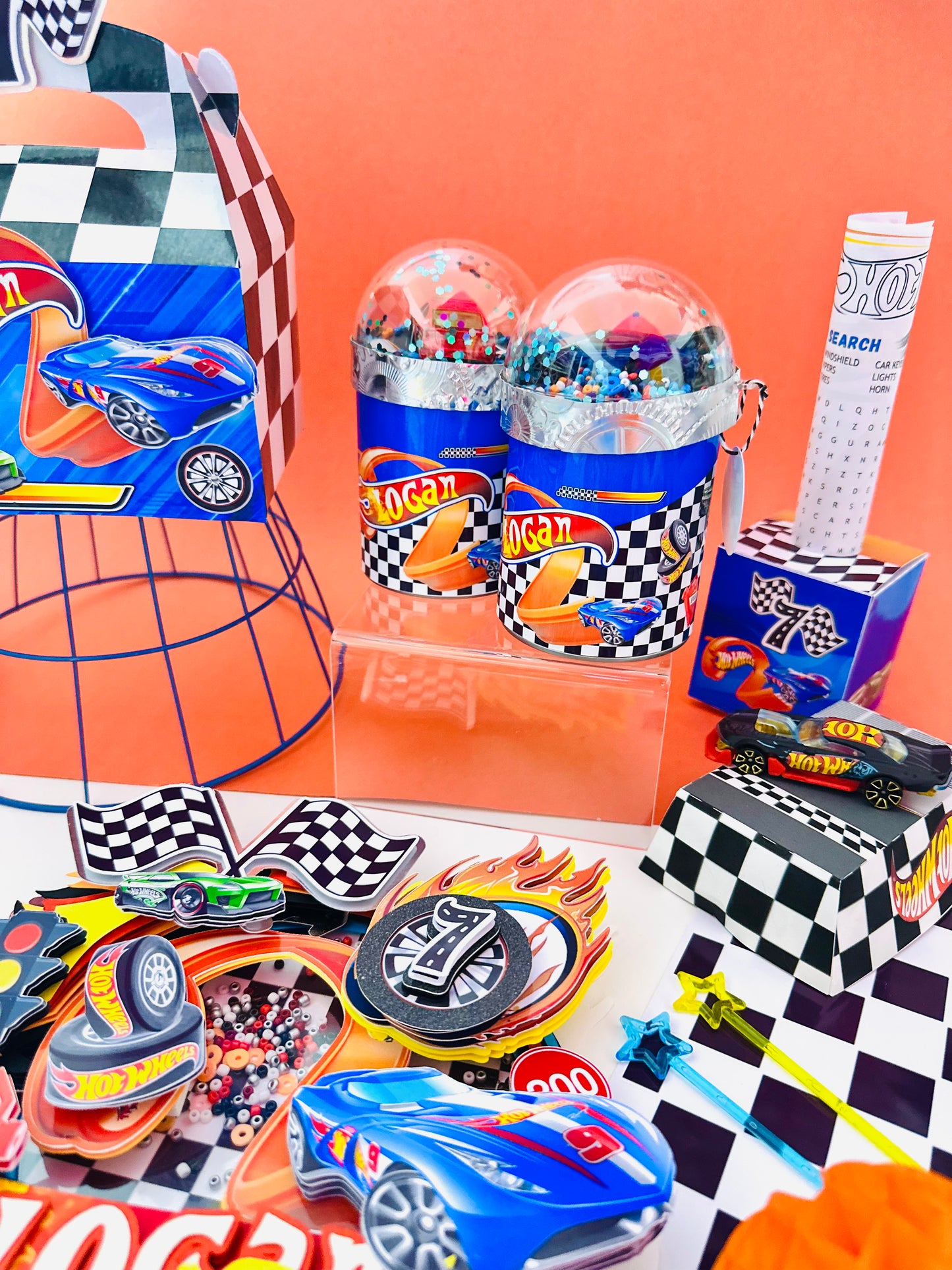Hot Wheels Cake Topper | Hot Wheels Birthday Decoration | Race Car Birthday Party | Hot Wheels Centerpiece | Custom Race Car Cake Topper