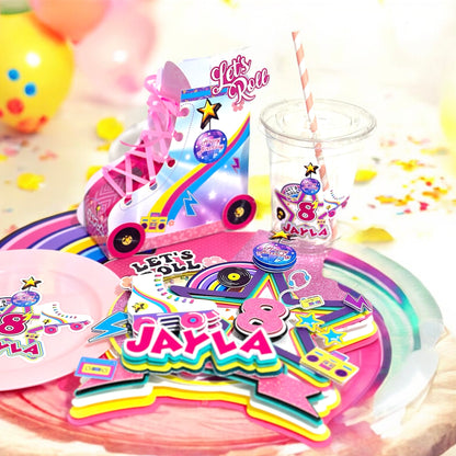 Roller Skate Cake Topper, Skate Cake, Roller Skate Birthday Supplies, Rolling Skate Party, Skating Birthday Topper, Roller Skater Centerpiece