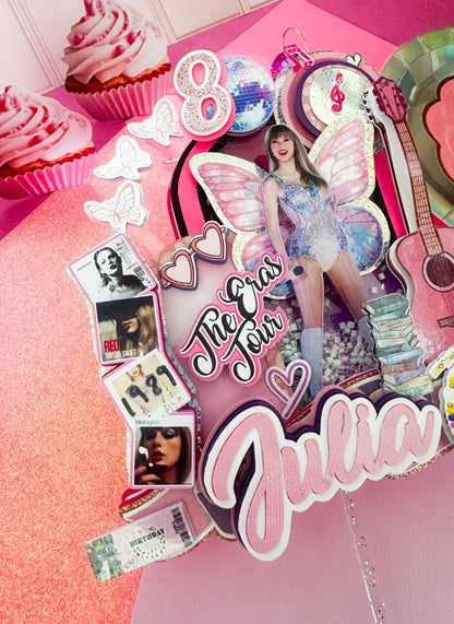 Taylor swift cake topper | Taylor swift birthday decoration|  Eras Tour Birthday Cake Topper | lover Inspired Party Decoration | Pop Star Birthday Centerpiece, Pop Star Girls Party | T-S party (Copy)