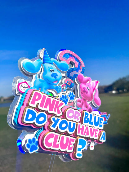 Gender Reveal Cake Topper, Gender Reveal Cups, Gender Reveal Cupcake Toppers, Gender Reveal Supplies, Blue Gender Reveal, Gender Reveal