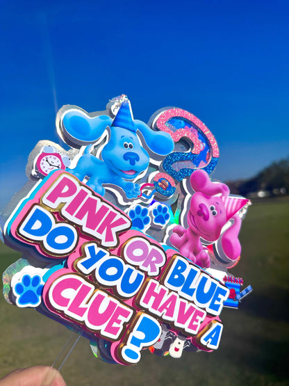 Gender Reveal Cake Topper, Gender Reveal Cups, Gender Reveal Cupcake Toppers, Gender Reveal Supplies, Blue Gender Reveal, Gender Reveal