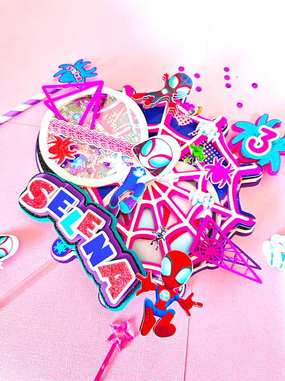 Spider Cake Topper, Spider Cake Topper Supplies, Spider Topper, Spider Cake Topper Plates, Spider Cake Topper 3D Letters, Spider Decoration