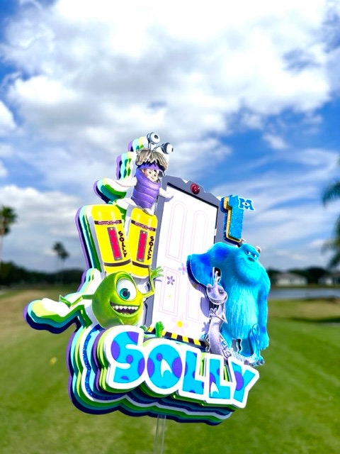 Monster Cake Topper, Monster 3D Letter, Monster Party Decoration, Monster Supplies, Monster Cupcake Toppers, Monster Cups