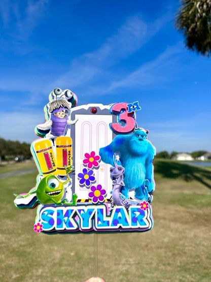 Monster Cake Topper, Monster 3D Letter, Monster Party Decoration, Monster Supplies, Monster Cupcake Toppers, Monster Cups