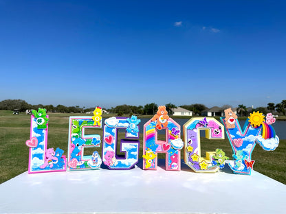 Custom 3D Letter: Birthday Party Centerpiece, Cake Topper