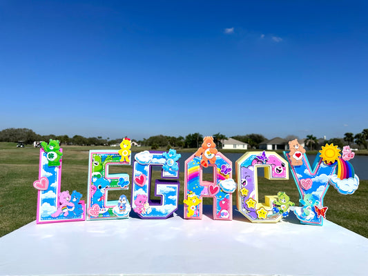 Custom 3D Letter: Birthday Party Centerpiece, Cake Topper