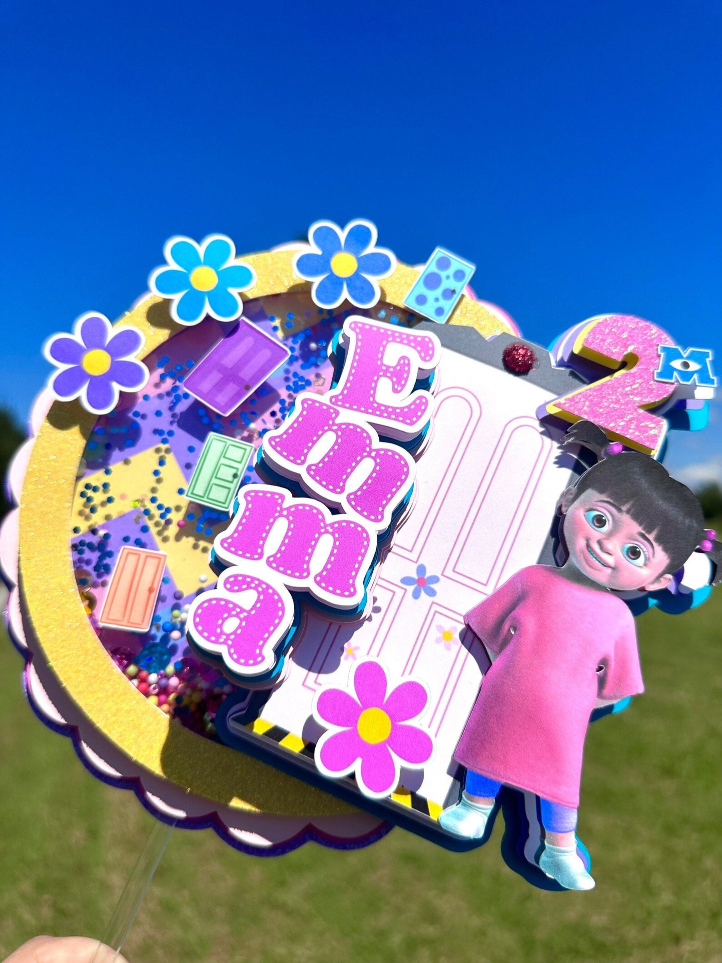 Monster Cake Topper: Custom 3D Letter, Party Decoration