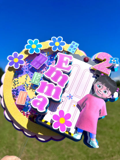 Monster Cake Topper: Custom 3D Letter, Party Decoration