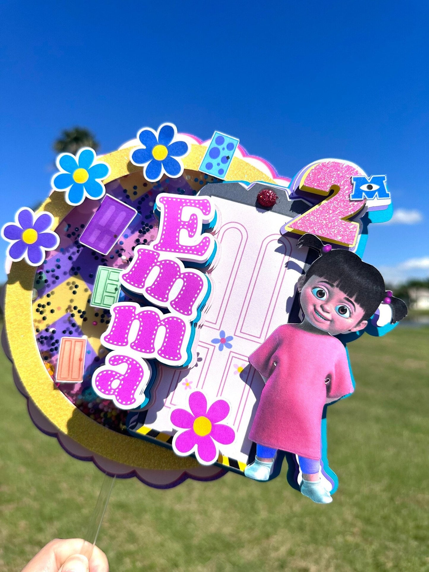 Monster Cake Topper: Custom 3D Letter, Party Decoration