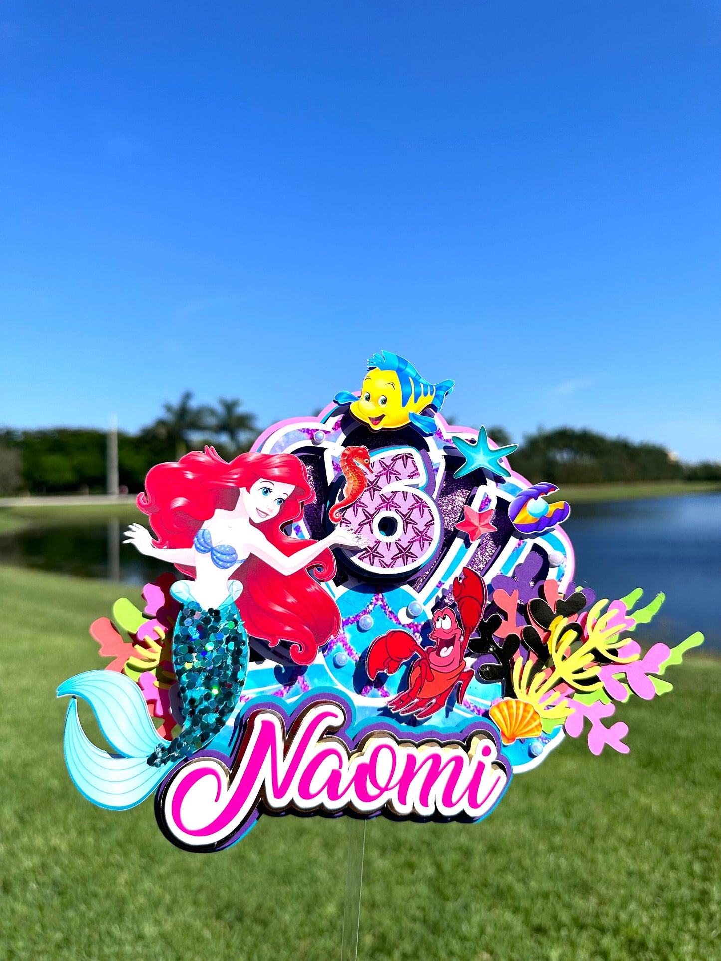Mermaid Birthday Party Decorations: Cake Topper, Banner, Cupcake Toppers