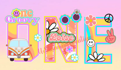 Groovy Girl Cake Topper: 3D Letter Birthday Party Decor
