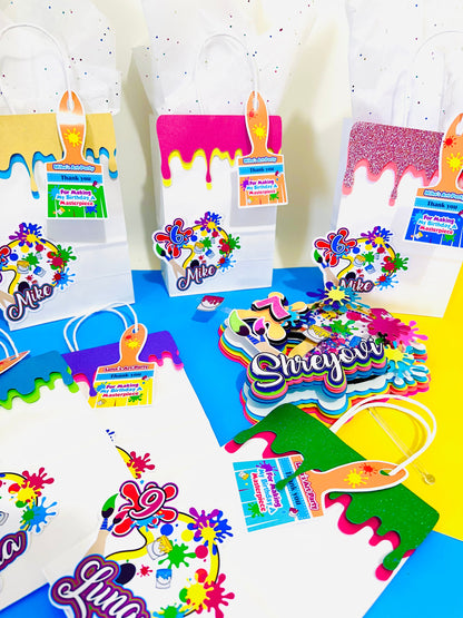 Paint Party Cake Topper: Splatter Art Theme
